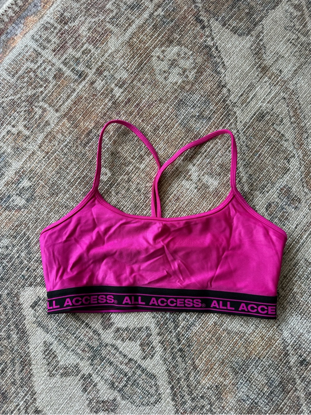ALL ACCESS Bright Pink Strappy Sports Bralette
